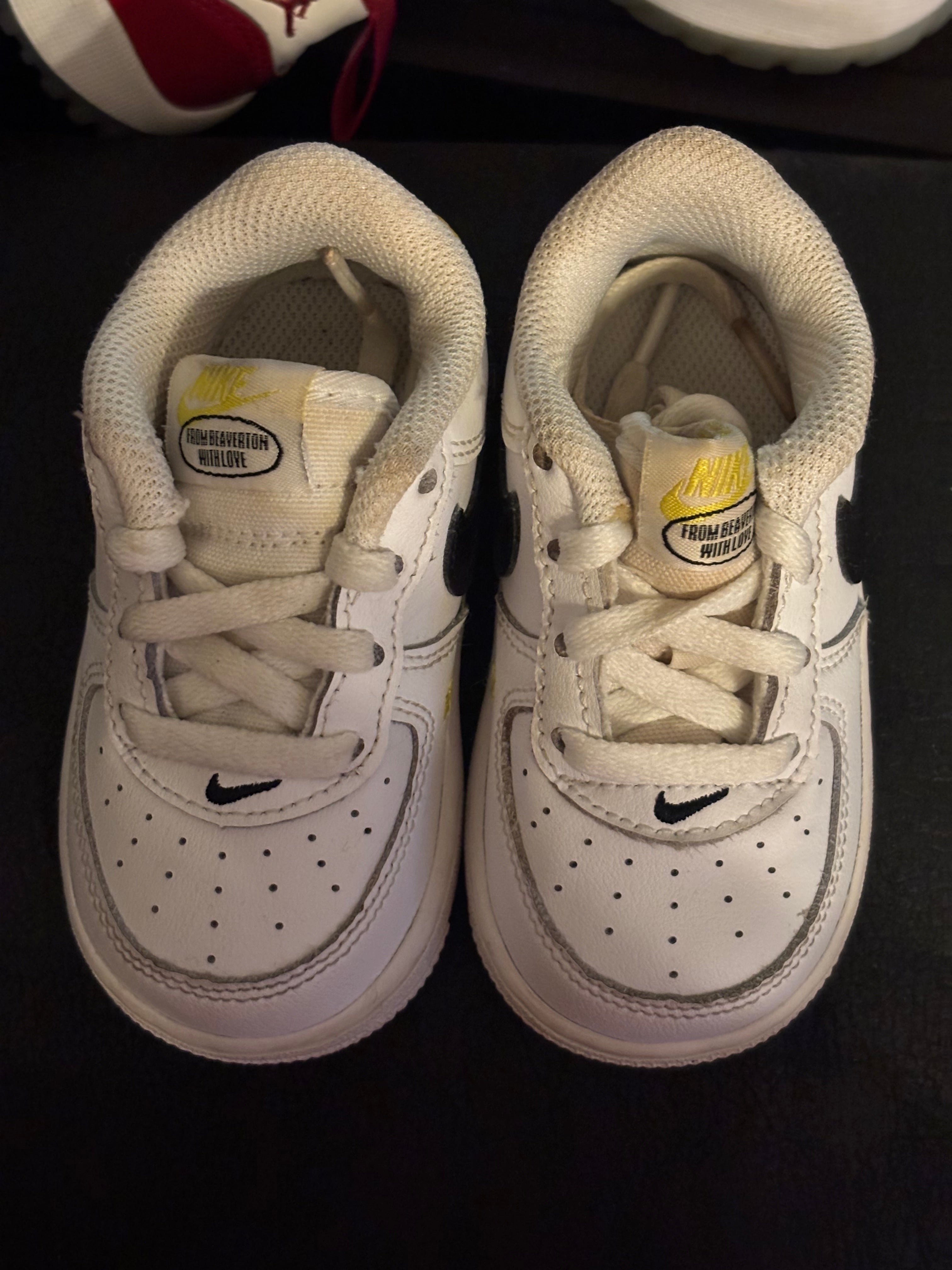 Nike Kids' Force 1 LV8 'Have A Nike Day' White & Black Sneakers