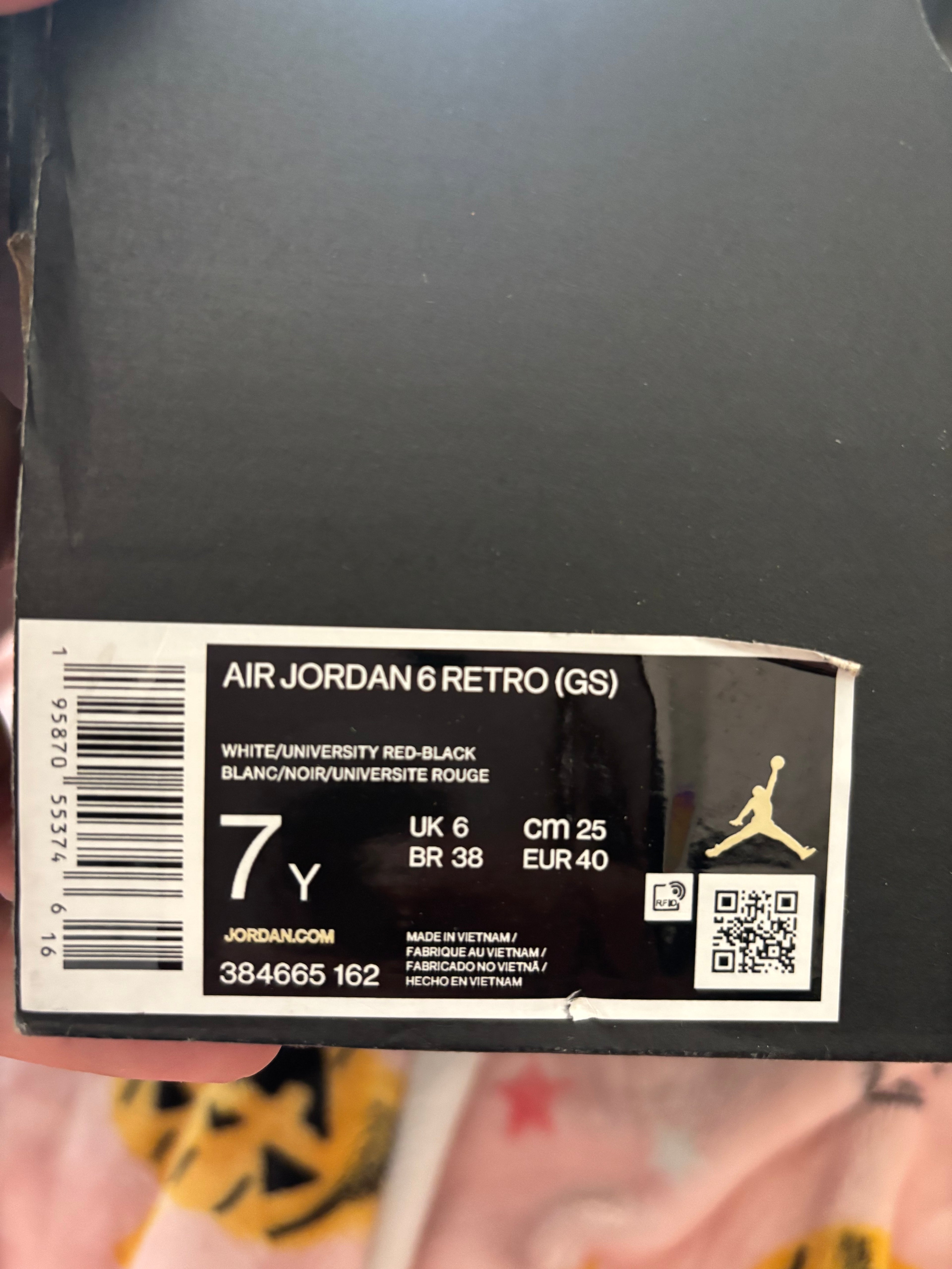 Jordan Kids Air Jordan 6 Retro White/Red