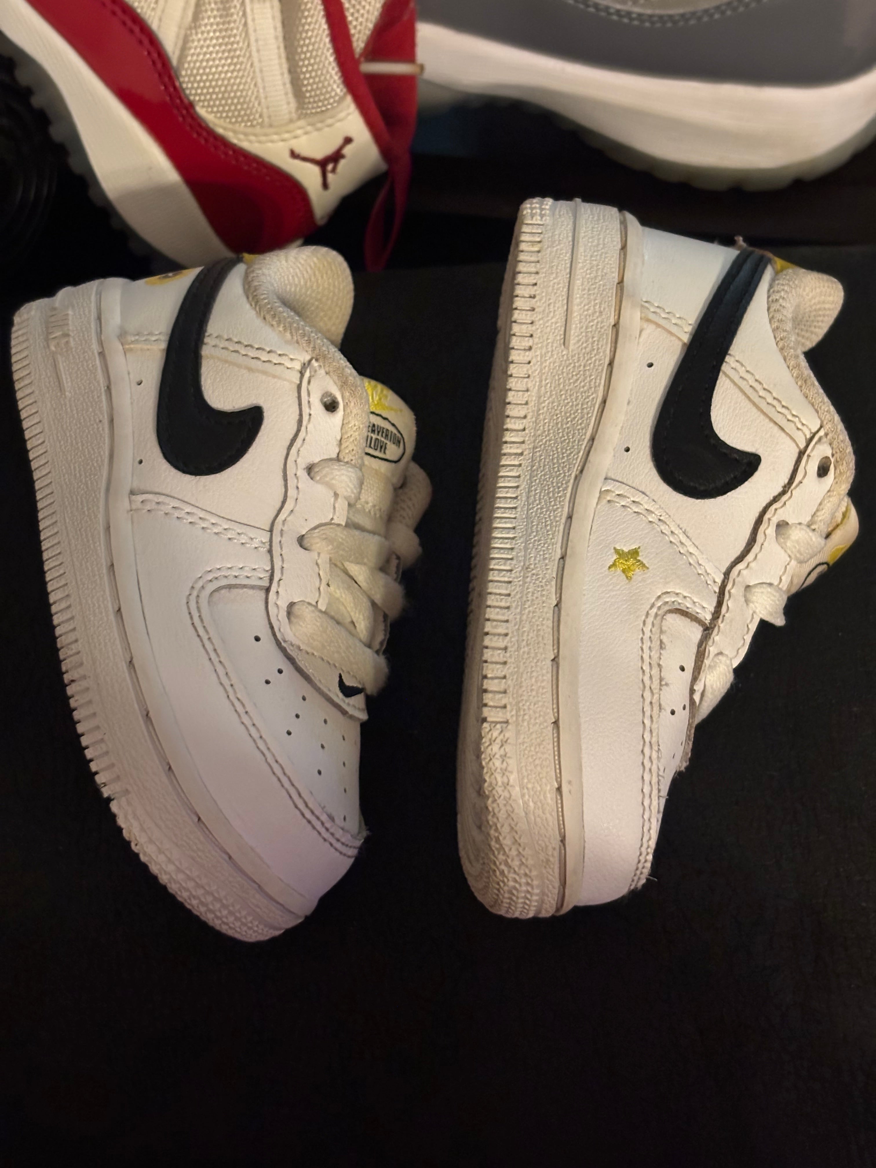 Nike Kids' Force 1 LV8 'Have A Nike Day' White & Black Sneakers