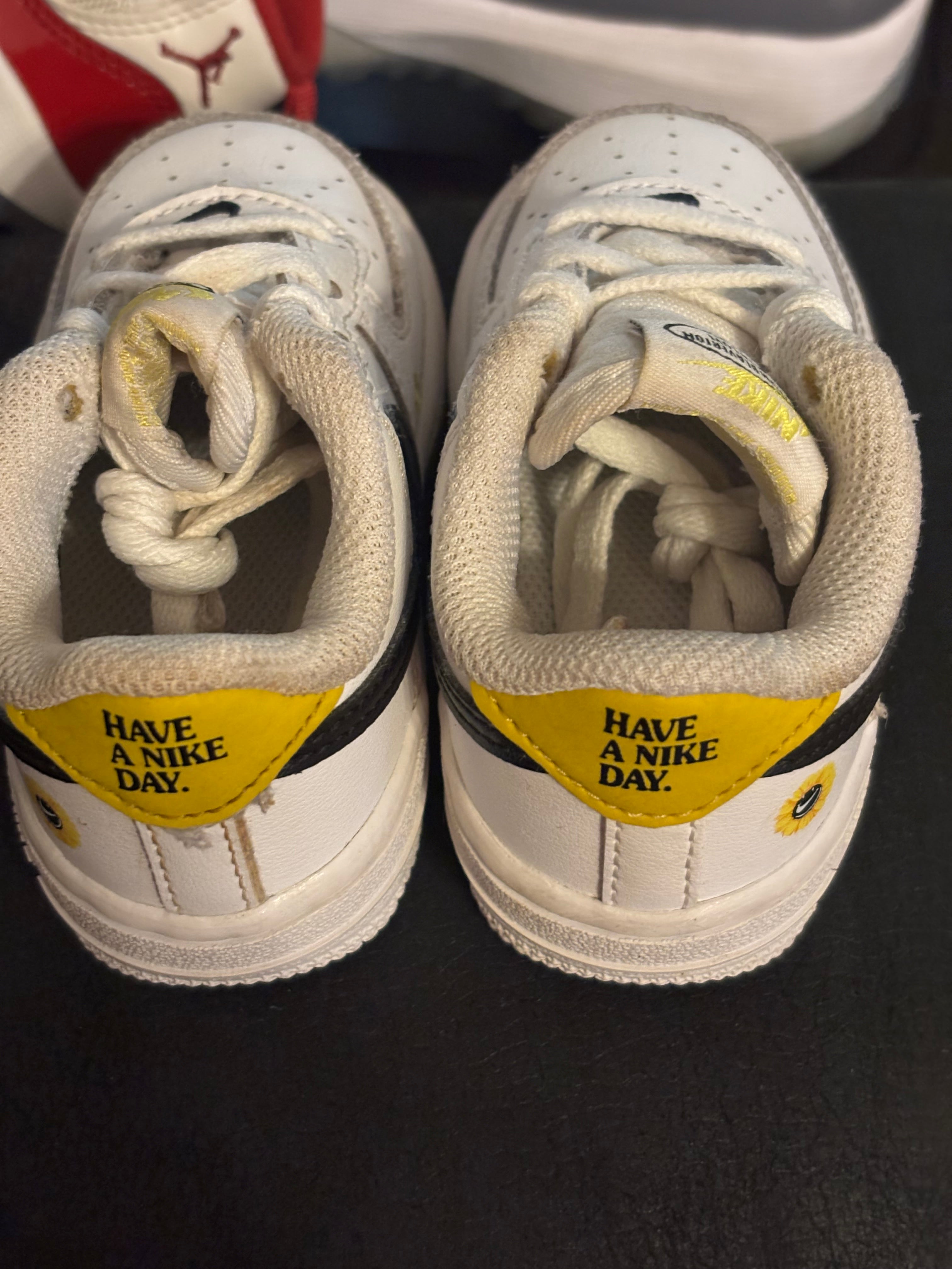 Nike Kids' Force 1 LV8 'Have A Nike Day' White & Black Sneakers