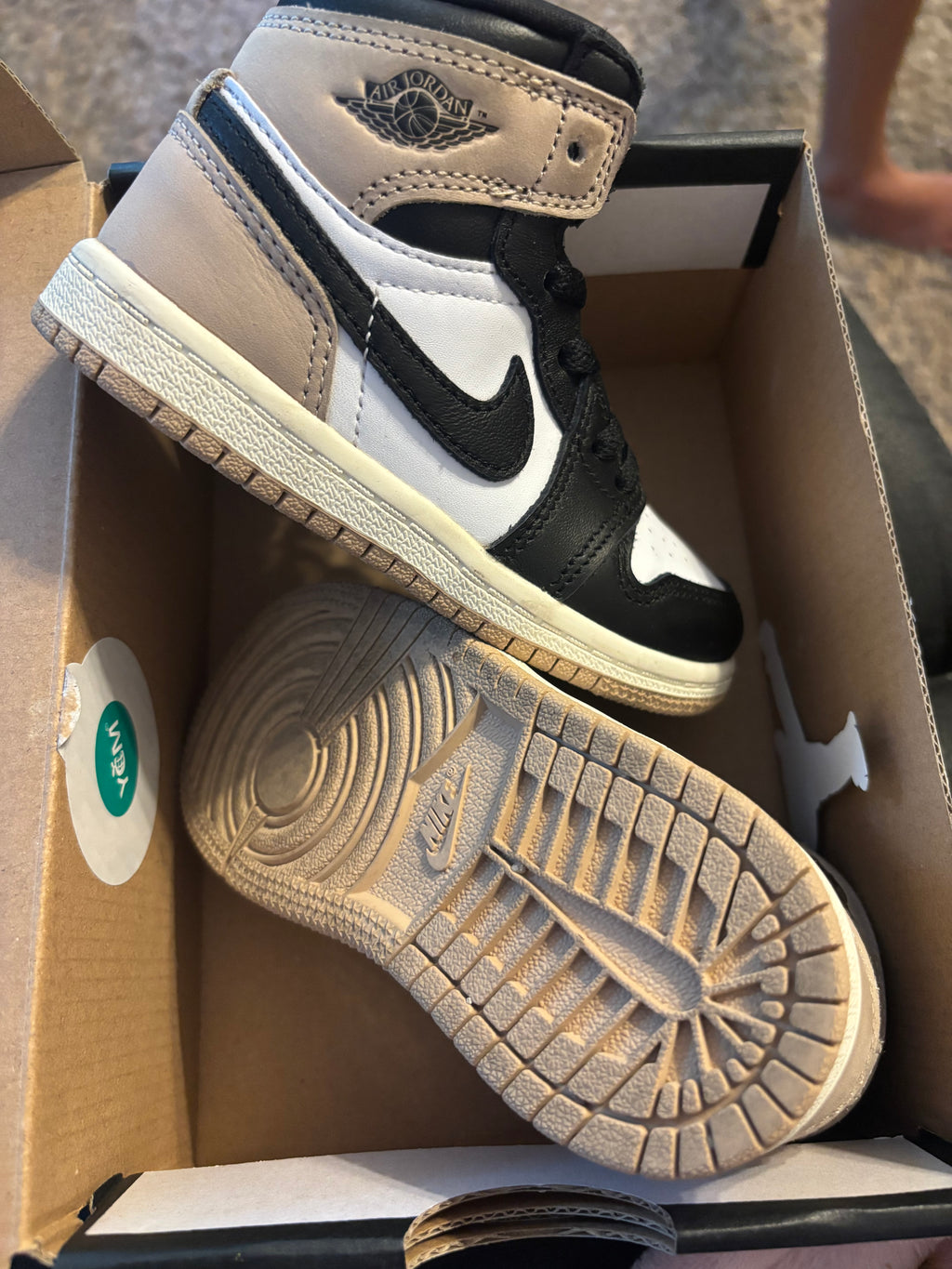 Jordan Kids High-Top Sneakers - Latte/Black/White