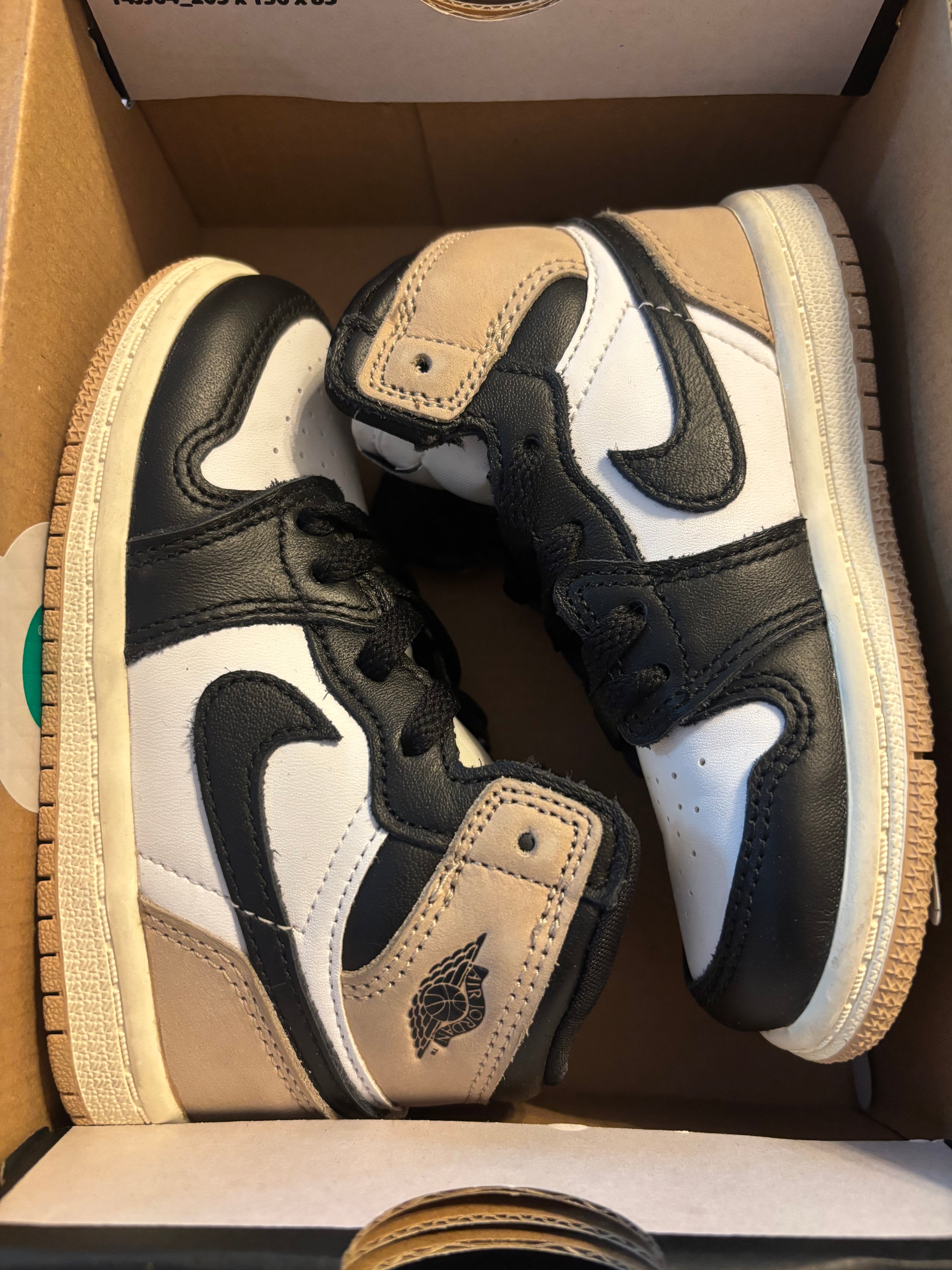Jordan Kids High-Top Sneakers - Latte/Black/White