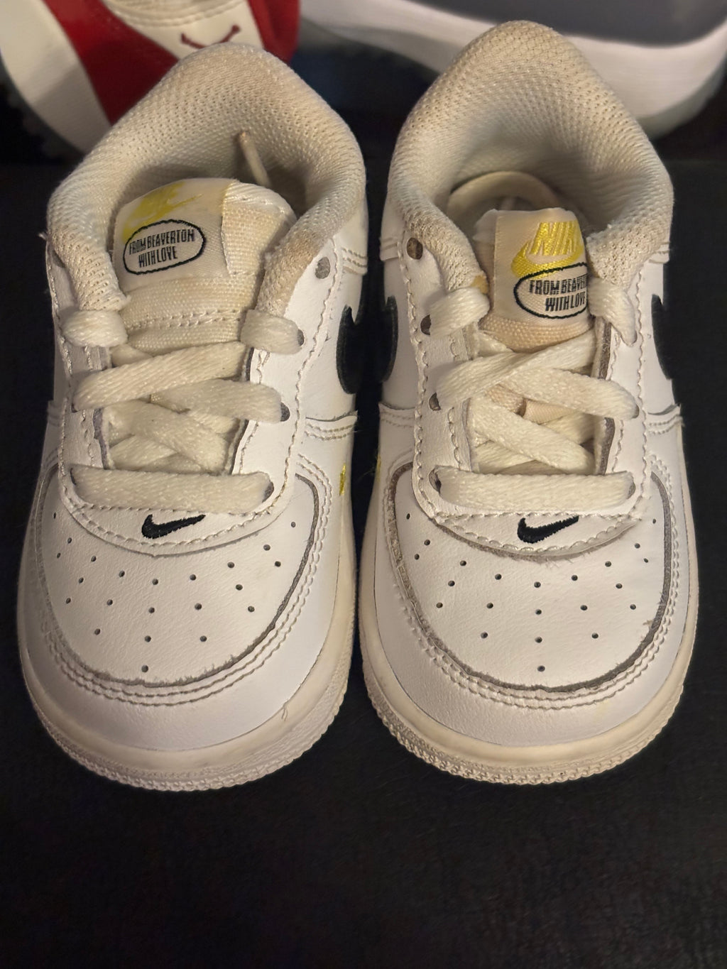Nike Kids' Force 1 LV8 'Have A Nike Day' White & Black Sneakers