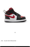 Nike Air Jordan 1 Mid TD Kids 'Black/Fire Red' Infant Sneaker