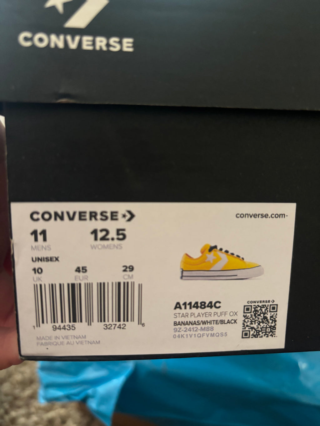 Converse Star Player Puff Ox - Yellow, White & Black