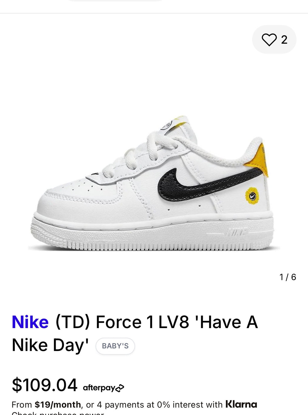 Nike Kids' Force 1 LV8 'Have A Nike Day' White & Black Sneakers