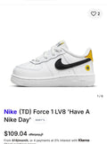 Nike Kids' Force 1 LV8 'Have A Nike Day' White & Black Sneakers
