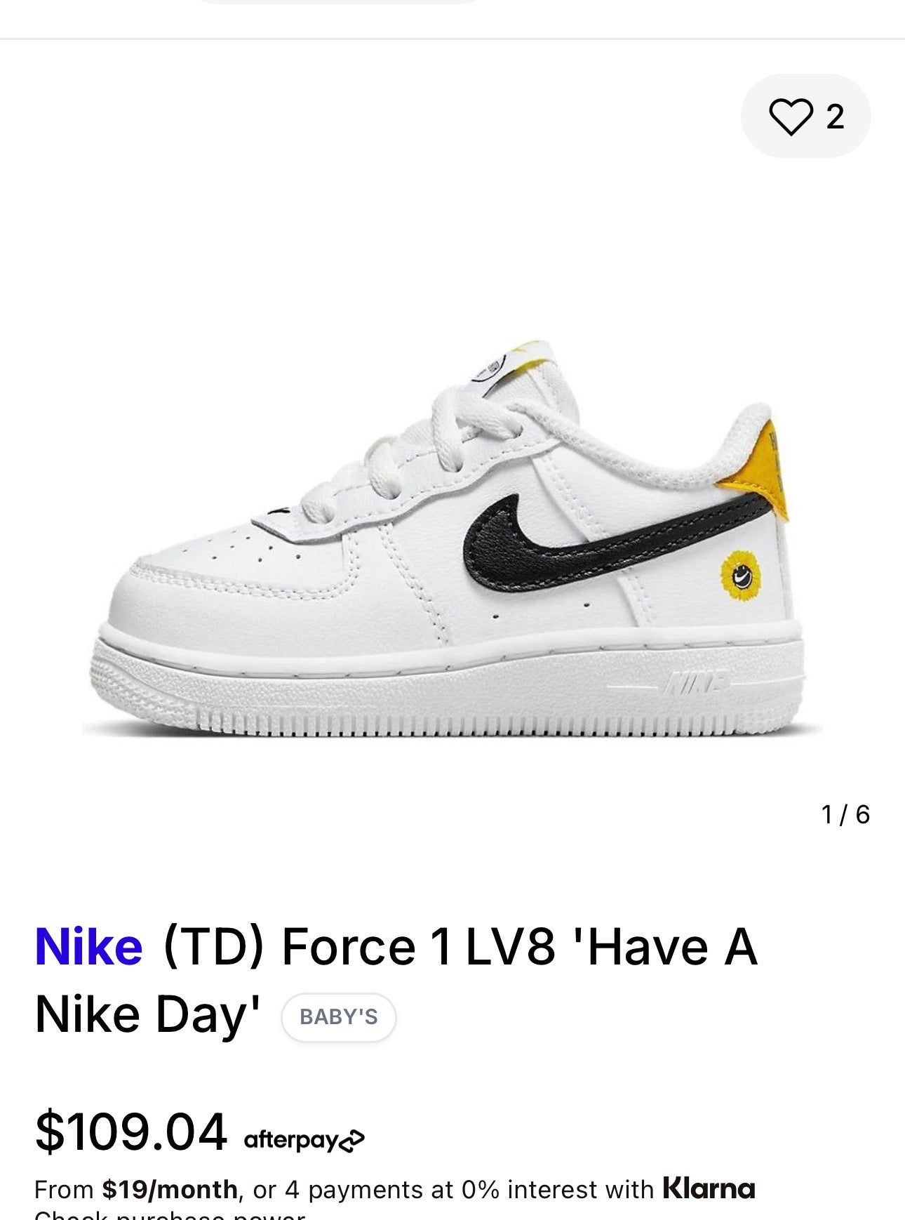 Nike Kids' Force 1 LV8 'Have A Nike Day' White & Black Sneakers