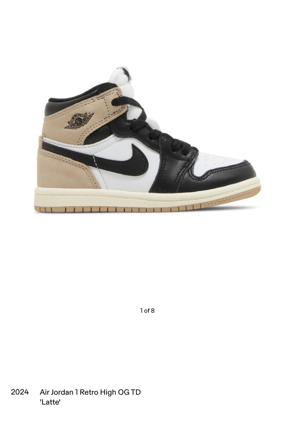 Jordan Kids High-Top Sneakers - Latte/Black/White