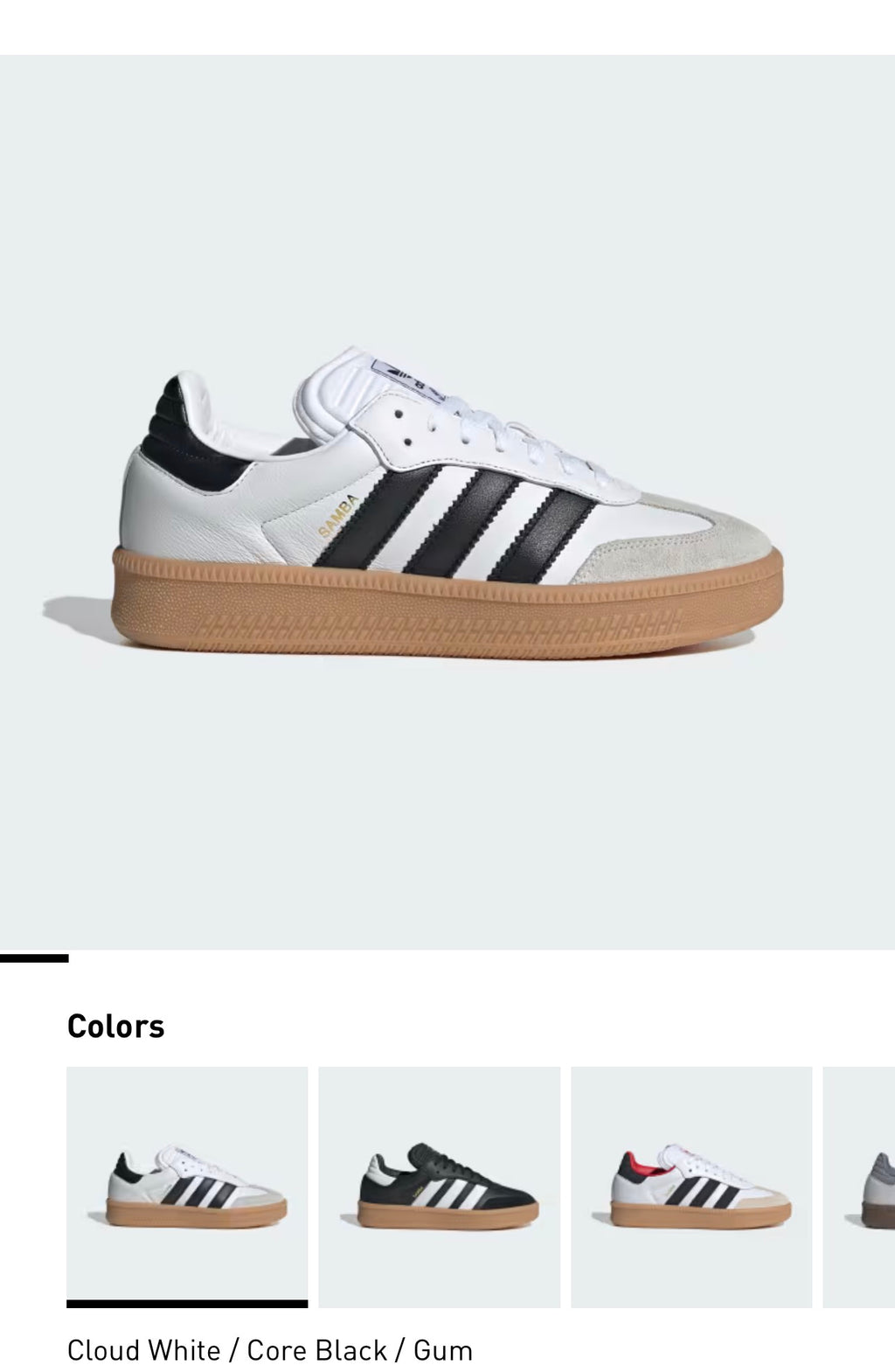 Adidas Samba White Black Gum Sole Sneakers 11m