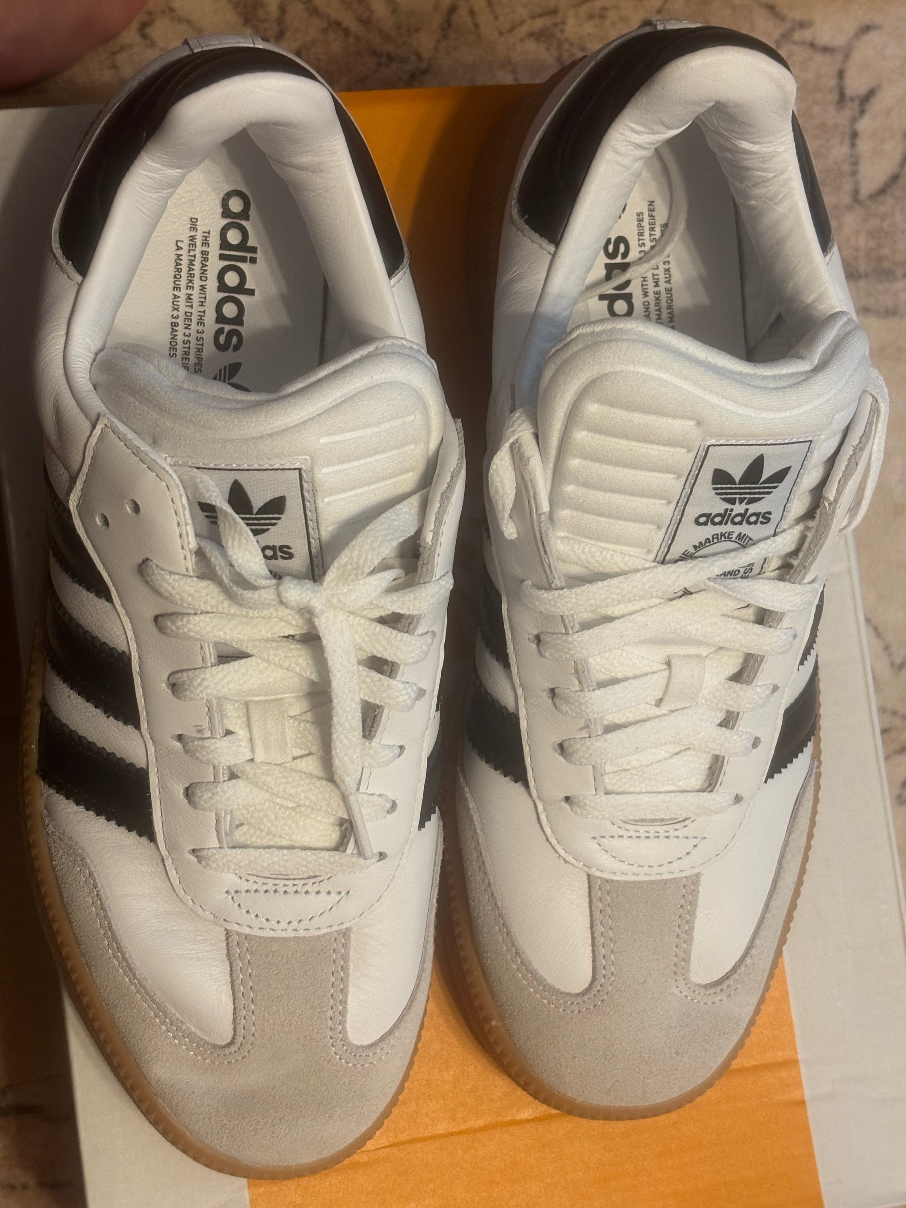 Adidas Samba White Black Gum Sole Sneakers 11m